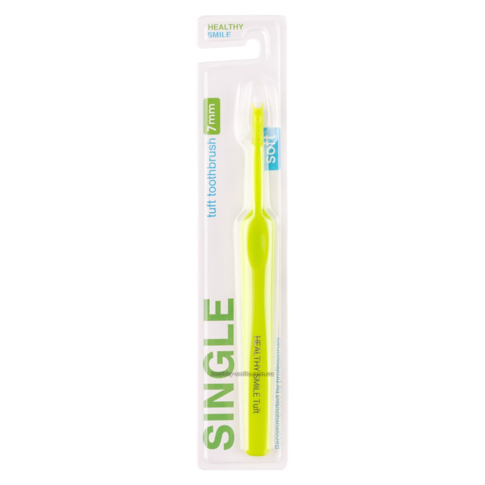 Healthy Smile Tuft Soft 7мм монопучковая зубная щетка, Салатовая
